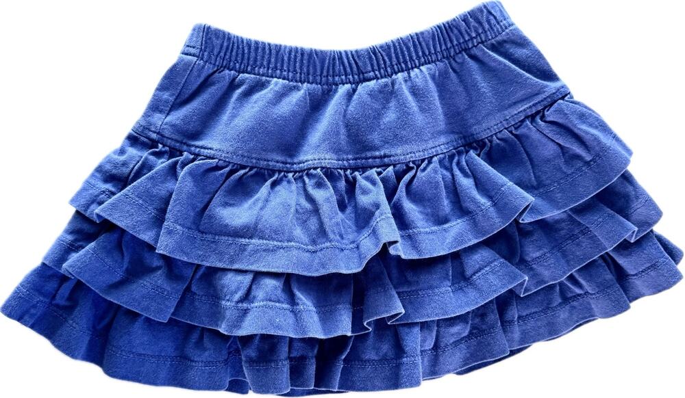 Hanna Andersson Blue Ruffle Tiered Skort Girls Size 4